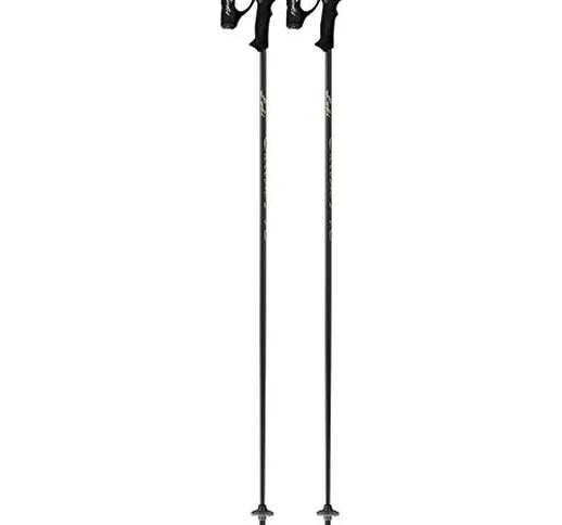 Leki Carbon 14 S Lady, Bastoncini da Sci. Donna, Nero, 115 cm