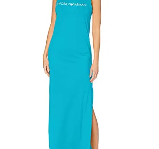 Emporio Armani Swimwear Long Tank Dress Logo Lover Vestito, Verde (Verde Acqua 00383), 40...