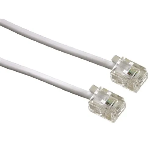 HAMA Cavo telefonico spina 6p 4c / spina 6p 4c, 10 metri, bianco