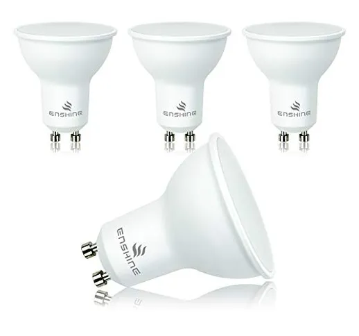 Enshine - Faretti LED GU10, satinati, 7 W (equivalenti a lampadina alogena da 50 W), luce...