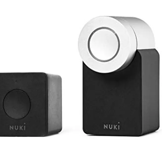 Nuki Combo 2.0 Smart Lock e Bridge Serratura elettronica bluetooth, sensor della porta, ap...