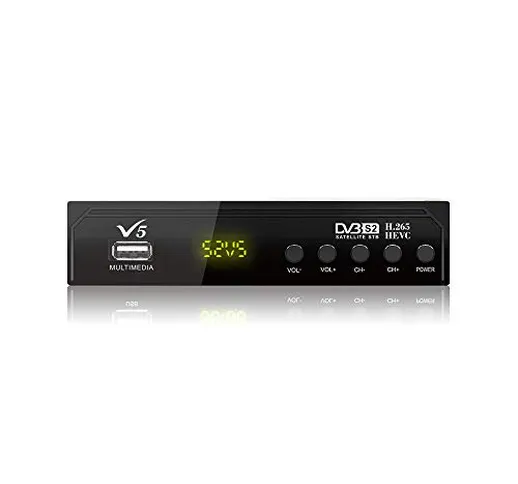 Vmade Ricevitore satellitare V5 Full HD DVB-S/S2 per monitor TV o LCD, Sintonizzatore digi...