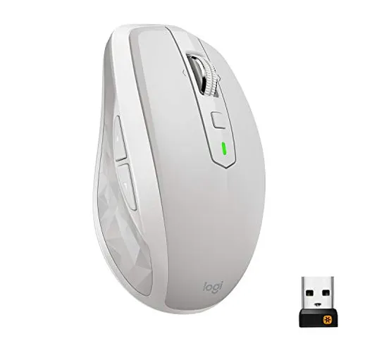 Logitech MX Anywhere 2S Mouse Wireless, Multidispositivo, Bluetooth o 2.4 GHz Wireless con...