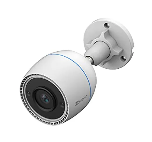 EZVIZ Telecamera Wi-Fi Esterno FHD 1080p, Telecamera IP di Sorveglianza, Videocamera di So...