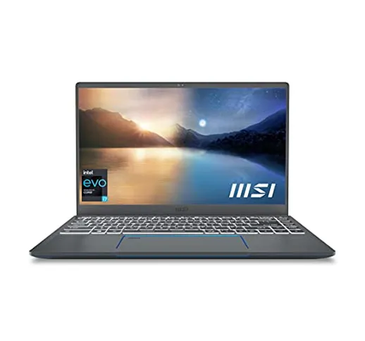 MSI Prestige 14 Evo A11M-014IT, Notebook 14" FHD, Intel Core I7-1185G7, Intel Iris Xe, 16G...