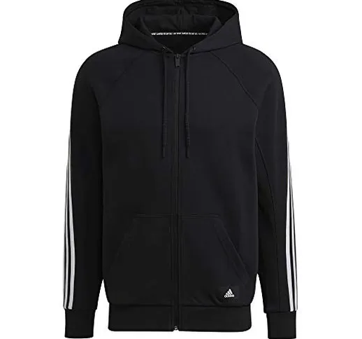 Adidas GM6450 M FI FZ Hood Felpa con cappuccio Uomo black L