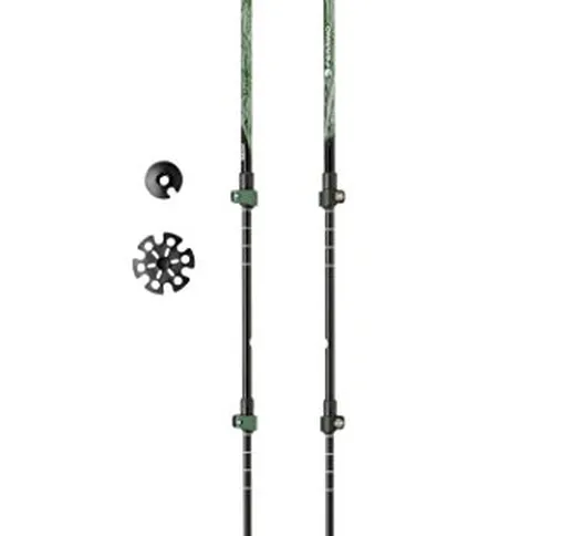 Ferrino Ultar, Bastoncini da Trekking Verde, 61-135 cm