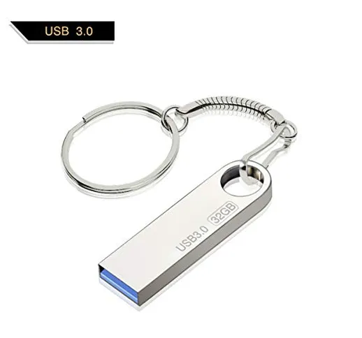Chiavetta USB 32 GB, Gropwin impermeabile Memory Stick USB 3.0 Data Traveler con anello po...
