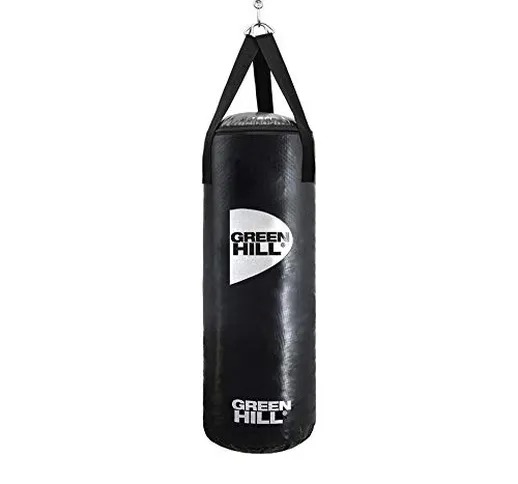GREEN HILL Sacco da Boxe Vinile Pugilato Pieno Boxing Punching Bag Saccone Riempito (90cm...