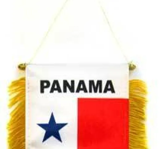 AZ FLAG Gagliardetto PANAMÁ 15x10cm con Ventosa - BANDIERINA per Auto PANAMENSE 10 x 15 cm