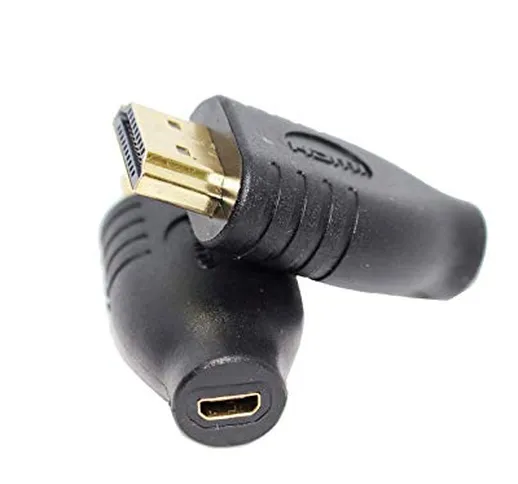 Adattatore da Micro-HDMI femmina a HDMI maschio con Connettori Placcati Oro