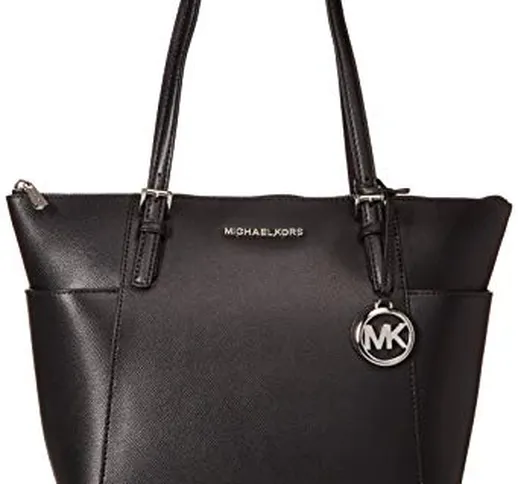 Michael Kors Jet Set Item, Borsa Tote Donna, Nero (Black), 8.9x22.9x35.6 centimeters (W x...