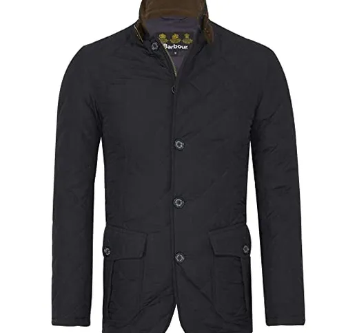 Barbour BACPS1172-MQU Quilted Lutz Jacket Giacca Trapuntata Uomo Blu Navy Winter Impermeab...