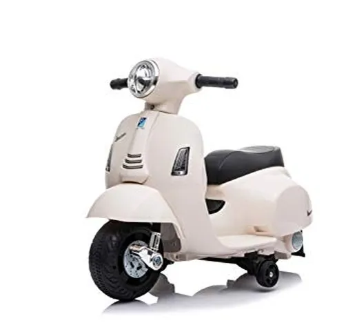 Babycar Moto Elettrica per Bambini Piaggio Mini Vespa ( Bianco ) 6 volt con luci e suoni u...