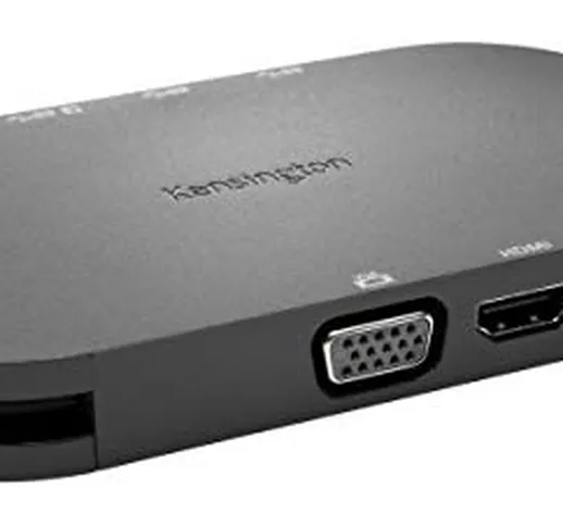 Kensington Docking Station Mobile Universale USB-C SD1600P con Ricarica Pass-Through, Vide...