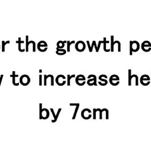 After the growth period How to increase height by 7cm (English Edition)