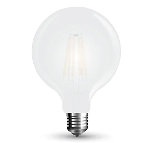 Lampada Bulbo G125 Filamento Vetro Smerigliato 7W, E27 300°