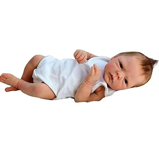 HUANLIAN 18 Pollici 46 Cm Morbido Silicone Realistico Reborn Baby 2 Sessi Ragazzo O Ragazz...