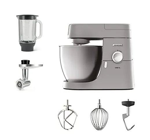 Kenwood KVL4170S Impastatrice Planetaria Chef XL, Robot da Cucina Mixer, con Frullatore e...