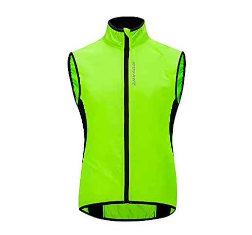 WOSAWE Gilet da ciclismo da uomo Leggero e traspirante all'aperto Corsa senza maniche Giac...