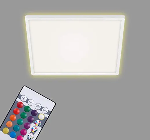 Briloner Leuchten - Pannello a LED a soffitto, plafoniera dimmerabile, RGB, controllo del...