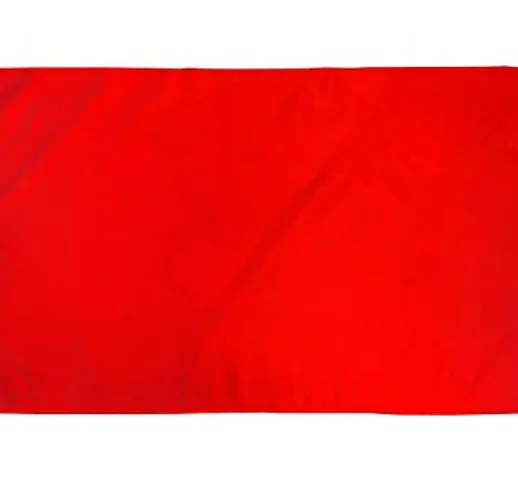 AZ FLAG Bandiera Monocolore Rosso 150x90cm - Gran Bandiera Rossa 90 x 150 cm Poliestere Le...