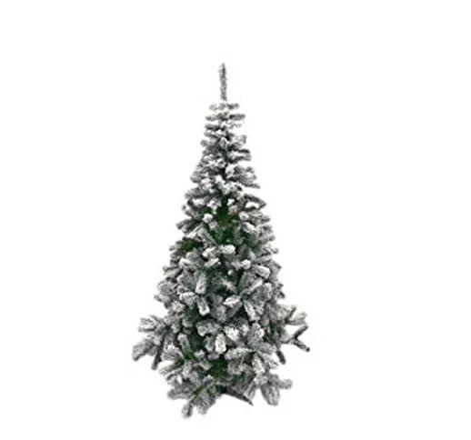 Albero di Natale Innevato Lapponia Abete Artificiale 120 CM Pino Rami Neve Folto 420 Rami