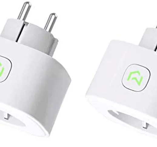 Presa Intelligente WiFi Smart Plug 16A 3680W, Funzione Timer, Compatibile con SmartThings,...