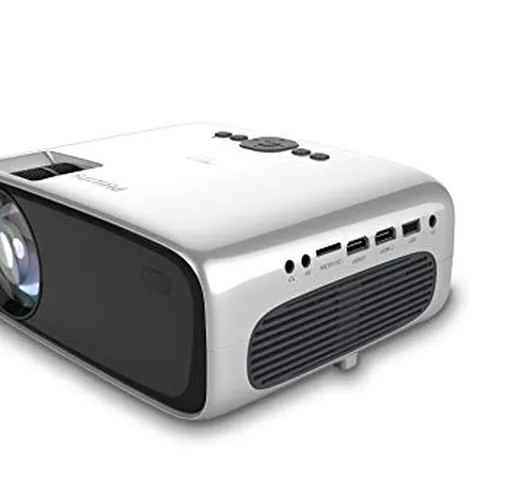 PHILIPS NeoPix Prime mini proiettore, LCD LED, proiezione delle immagini fino a 120", Wi-F...