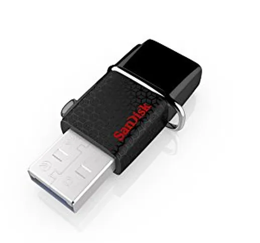 SanDisk Ultra Unità Flash da 64 GB, Dual USB 3.0, Fino a 130 MB/sec, Nero