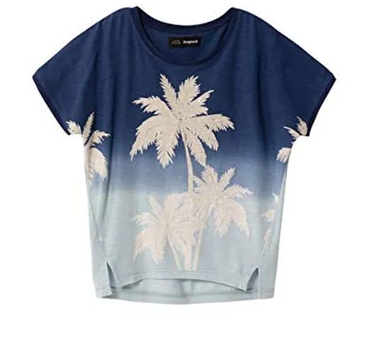 Desigual TS_Eastbourne T-Shirt, Blu (Indigo 5095), 164 cm (Taglia del Produttore: 13/14) B...