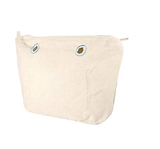O bag mini, Borsa interna in tela per borsa O, Naturale, 29x25x9 cm