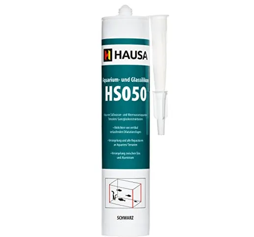 HAUSA Silicone professionale HS050, adesivo e sigillante professionale per acquari e costr...