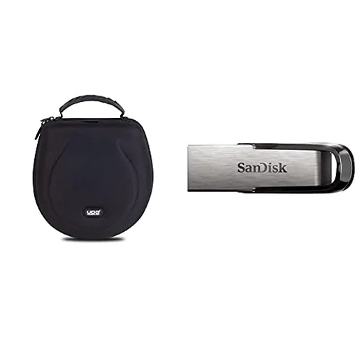 UDG Creator Headphone Case Large Black U8200Bl Custodia Rigida Per Cuffie & Sandisk Ultra...