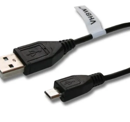 vhbw 100x cavo micro USB per trasmissione dati e ricarica 0.3m compatibile con Trekstor Eb...