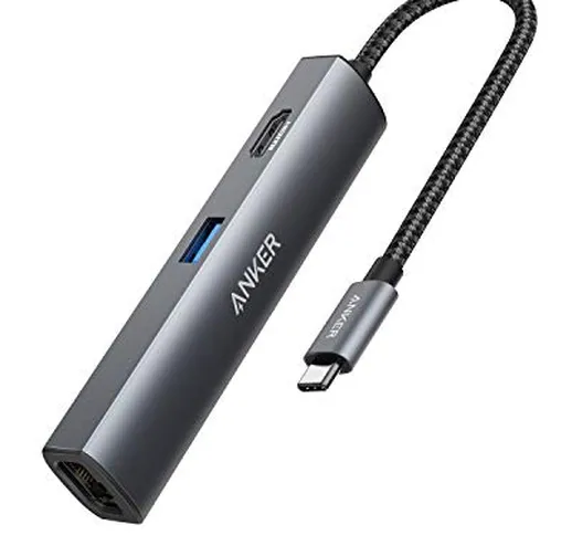 [Versione aggiornata] Anker Adattatore hub USB-C, adattatore 5 in 1 USB-C con 4K da USB-C...