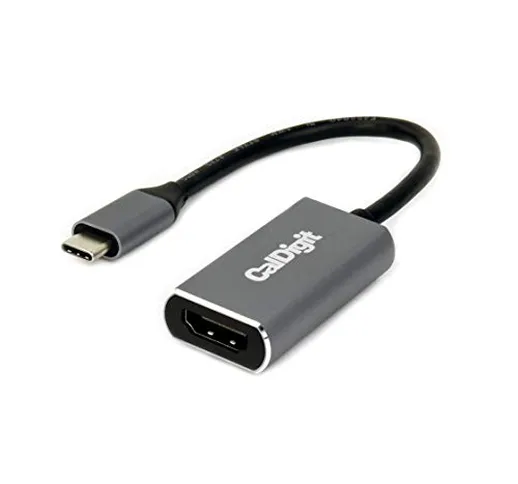 CalDigit Adattatore video da USB-C a HDMI 2.0b – Supporto display 4K, HDR, compatibile con...