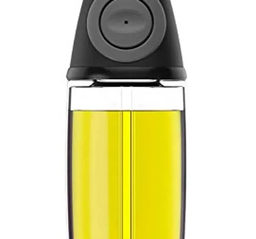 Olio Salvagoccia ，Oliera 500ml borosilicato Oliera in vetro con bottiglia decorata e tapp...