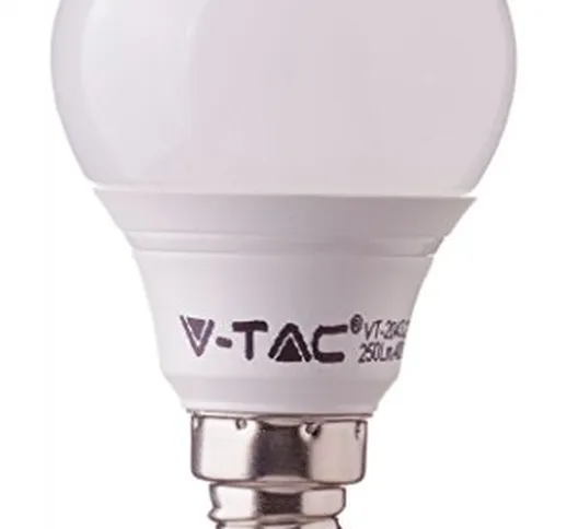 V-TAC VT-225 Lampadina Chip LED samsung 4,5W E14 P45 bianco naturale 4000K - SKU 265