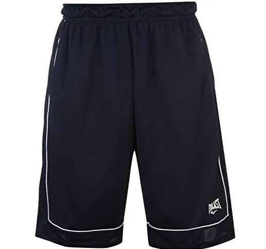 Everlast - Pantaloncini da basket da uomo, vestibilità morbida, abbigliamento sportivo blu...