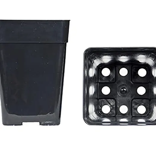 Vasi quadrati colore nero 10x10x14 cm (n.480 pezzi), ditta Arca