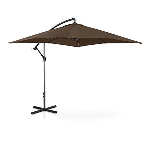 Uniprodo Ombrellone da Esterno Ombrello da Giardino Uni_Umbrella_SQ250BR (Marrone, Quadrat...