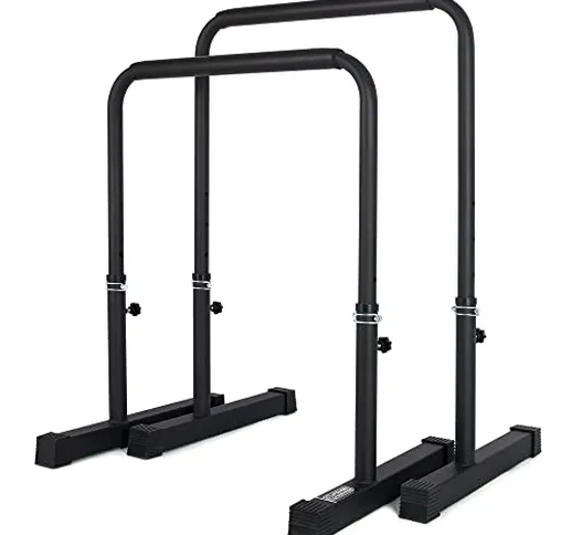 POWER GUIDANCE - Dip Bar Stand Station -Altezza Regolabile 77cm- 98cm per l'allenamento Co...