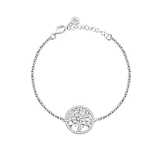 Morellato Bracciale da donna, Collezione Albero Della Vita, in Argento 925, Cristalli - SA...