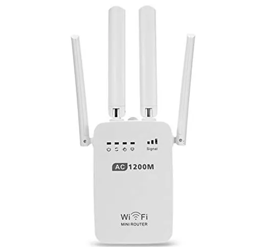 Ripetitore WiFi Router WiFi Standard Wireless Di WPS, Ripetitore Wi-Fi dual-band a 1200 Mb...