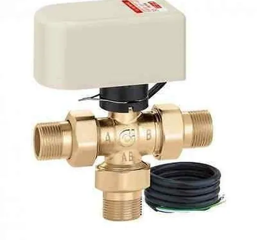 644358 Valvola a sfera a tre vie deviatrice, motorizzata 3/4? 24 V CALEFFI