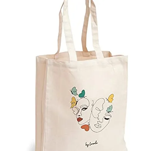 Loxato Borsa Shopper Donna - Tote Bag Tela - Shop Art Borsa - Shopper Borsa - Borsa Tela D...