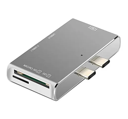 MMFXUE Alimentatore per USB-C-Hub USB-C-Hub PD 100 W con 4K HDMI, USB 3.0-Hub, Compatibile...