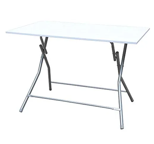 Tavolo pieghevole 70 x 100 cm bianco