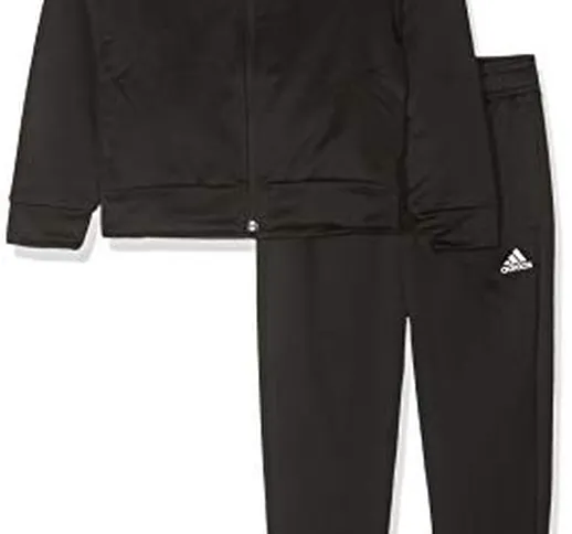 Adidas YB TS Bos, Suits Bambino, Black/White, 9-10A